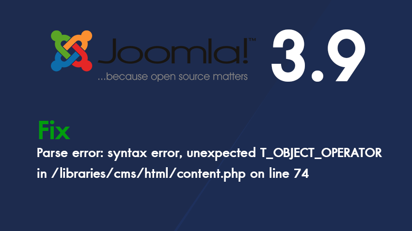 joomla3.9 fix