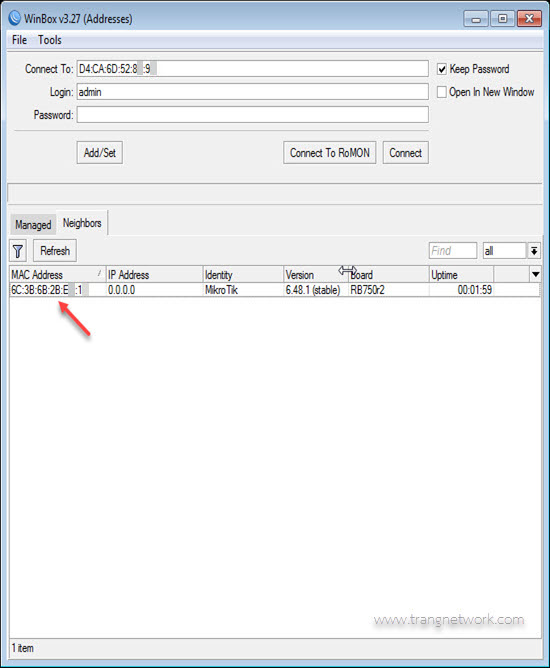 mikrotik winbox connect