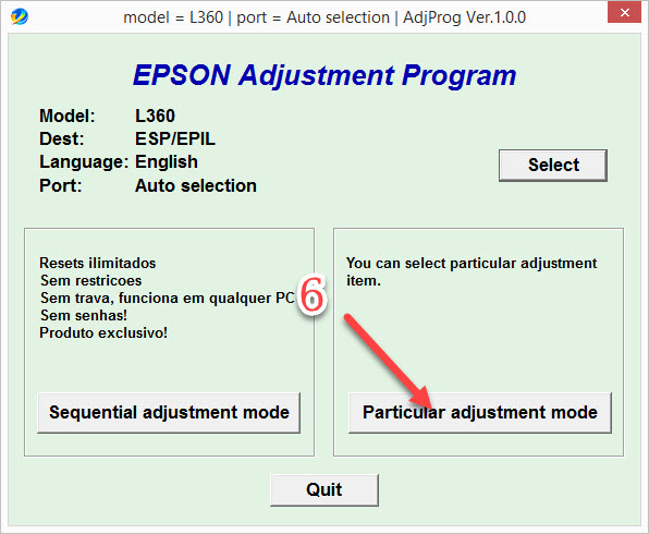  particular adjusment mode