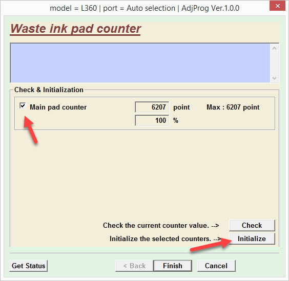 Epson adjusment program Initialize